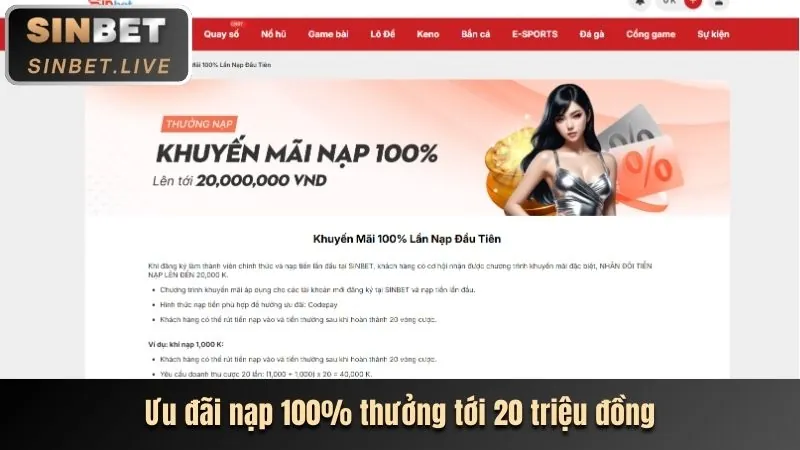 Thưởng chào mừng tải 222vip